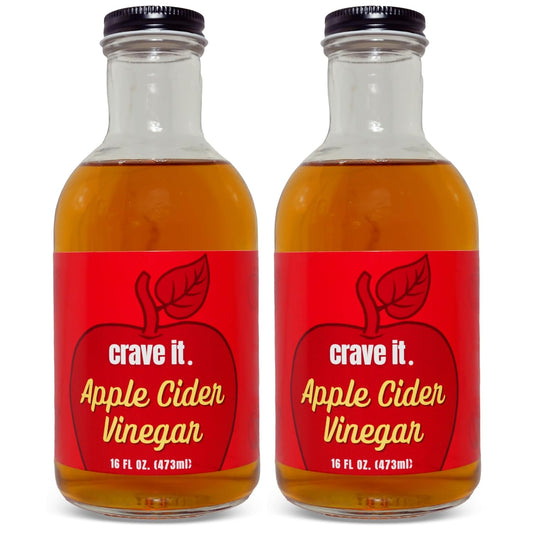 Crave It. Apple Cider Vinegar with Mother - Gut Health & Digestion - Made with Utah Honey - 16oz - 2pk