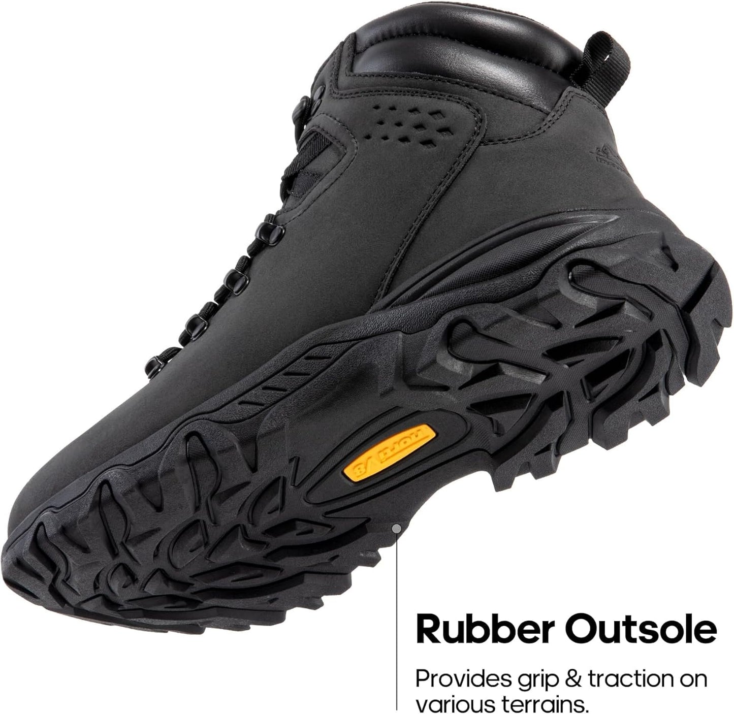 NORTIV 8 Mens Hiking Winter Snow Insulated Waterproof Outdoor Boots