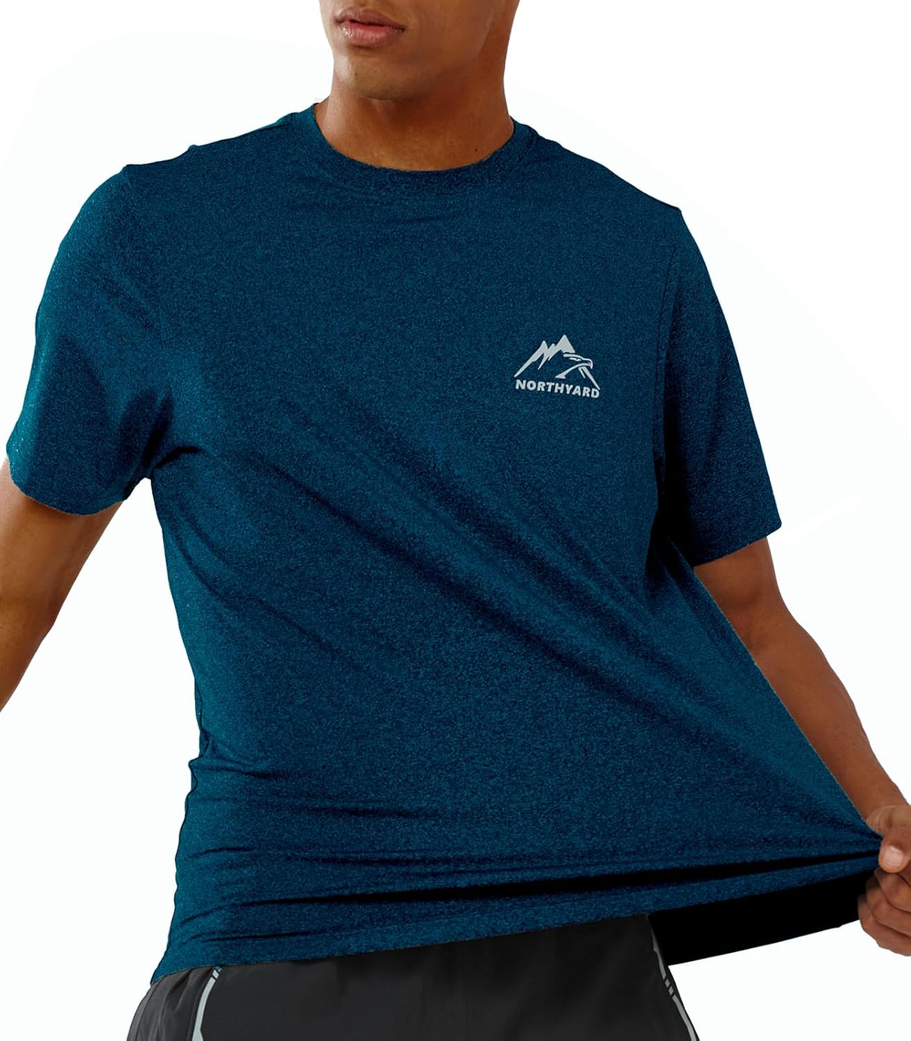 NORTHYARD Men's UPF 50+ Sun Protection Shirts Swim SPF UV Quick Dry Short Sleeve T-Shirts for Athletic Fishing Rash Guard