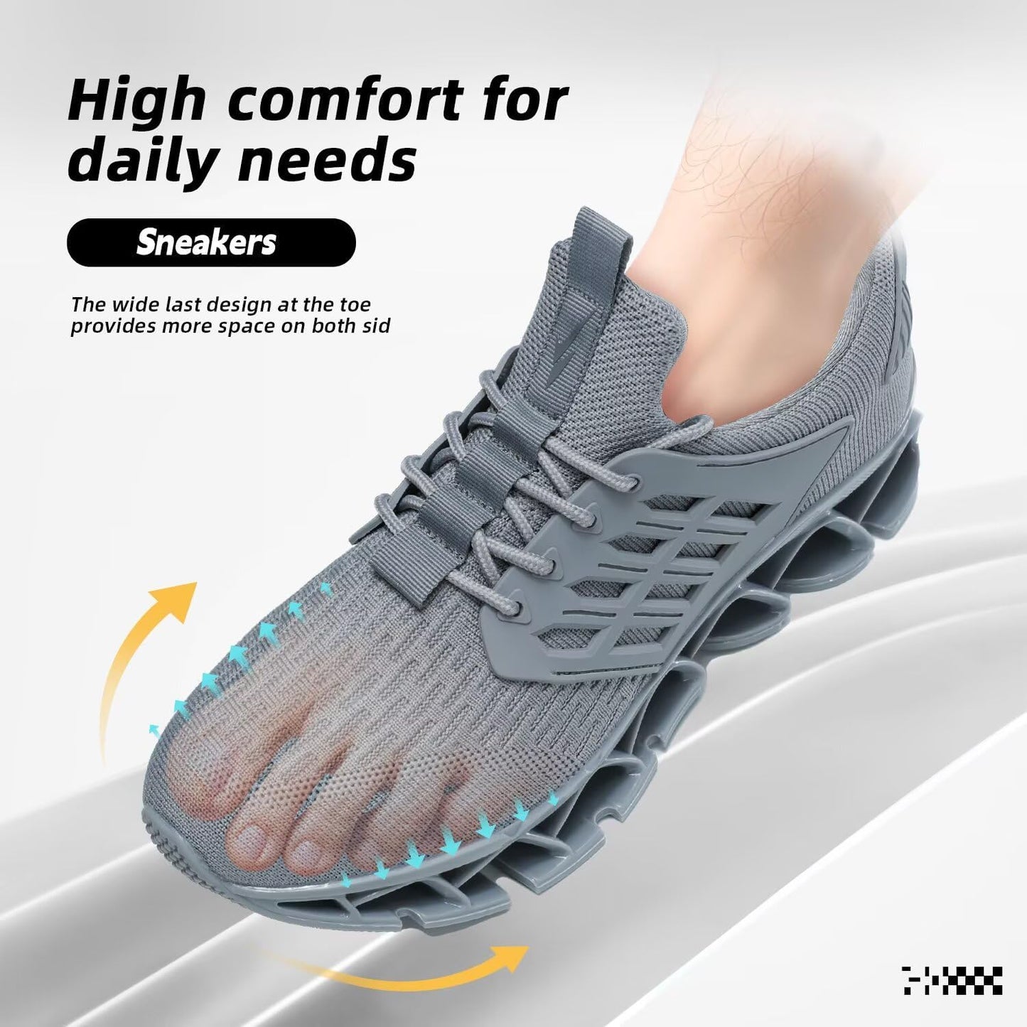 Mens Slip on Walking Running Shoes Blade Tennis Casual Fashion Sneakers Comfort Non Slip Work Sport Athletic Trainer