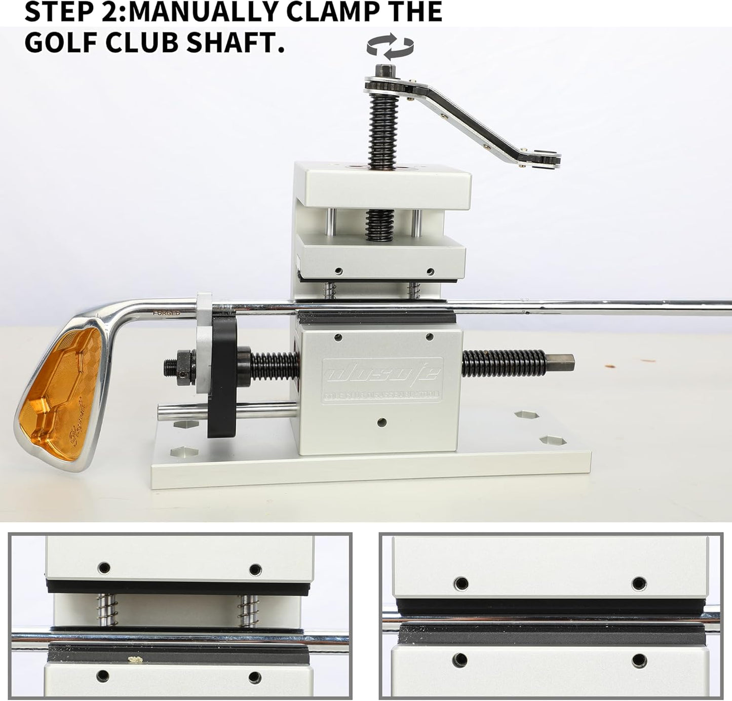 Golf Club Grip Kit Shaft Ferrules Head Removal Machine Works Shaft Puller Fitting Workshop Separator Repair Tools for All Club Shafts and Driver Iron Wedge Putter Heads Simple to Operate Golfer