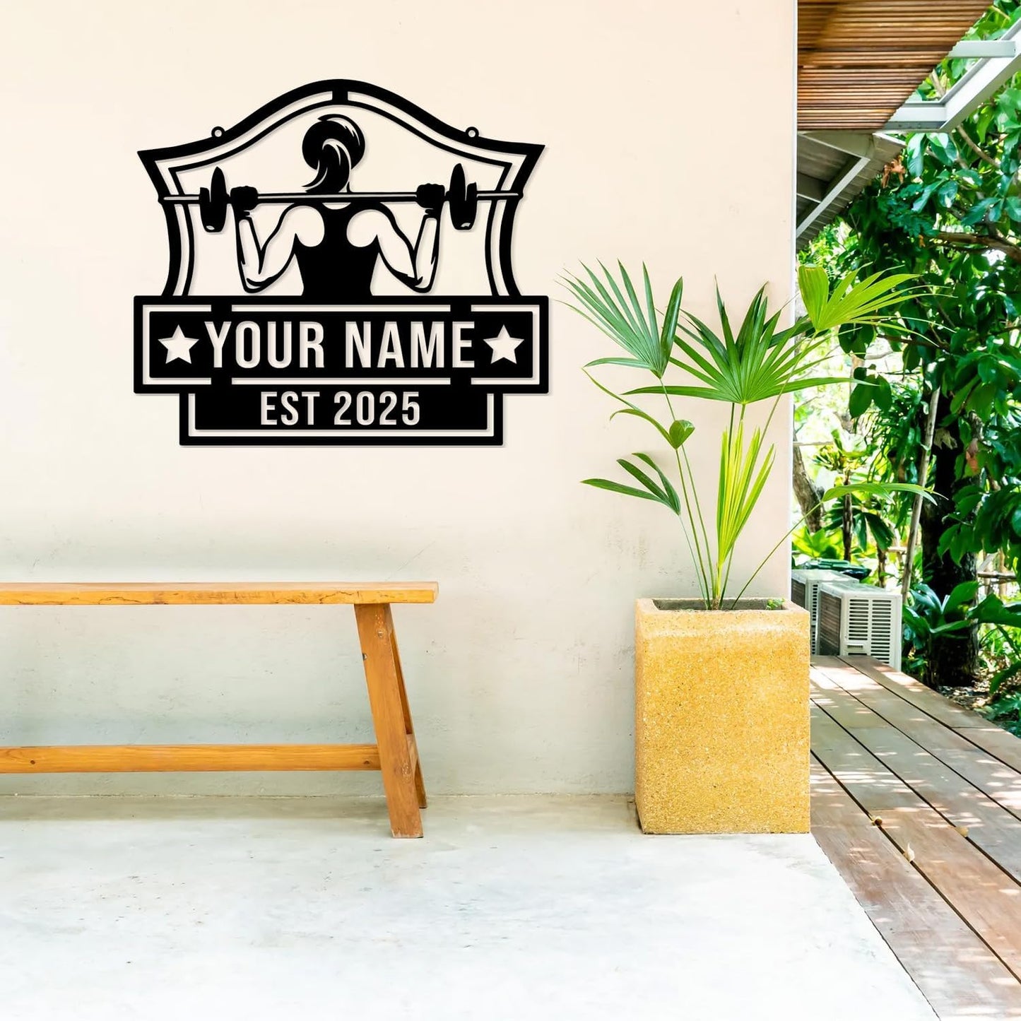 Personalized Metal Gym Sign, Custom Fitness Metal Wall Decor, Body Builder Lovers Gift, Gym Custom Unique Metal Wall Art, fitness room decor, home gym decor, gym wall art (Style-2)