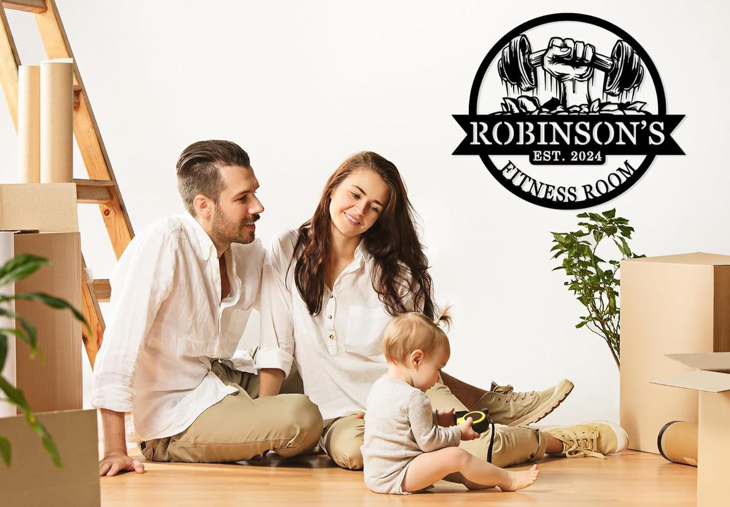 Personalized Home Gym Signs - Custom Metal Art for Workout Room – Enrich your Home Gym Decor with Unique Personalized Gym Sign & Weight Lifting - Custom Name Plaque