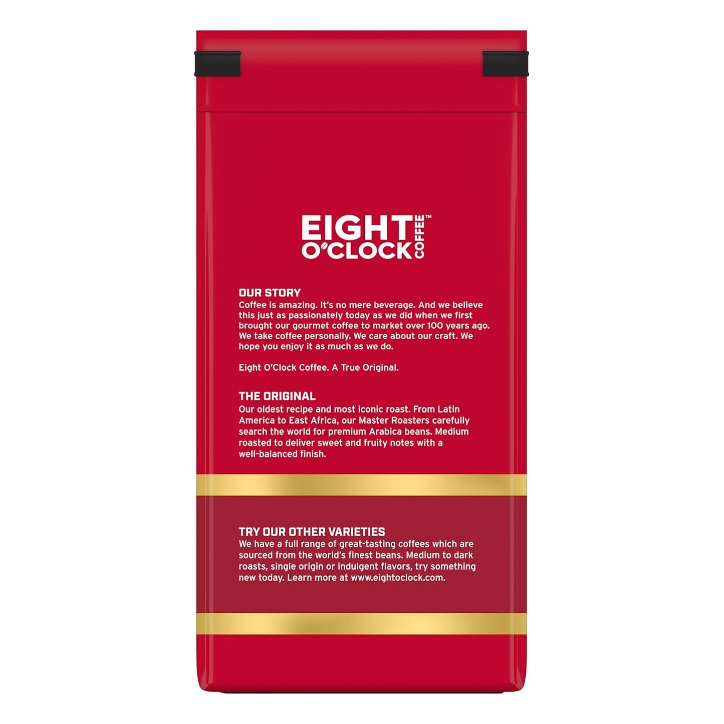 Eight O'Clock Coffee The Original Ground Coffee, Medium Roast, 12 Ounce (Pack of 6) - Sweet, Fruity, Well Balanced