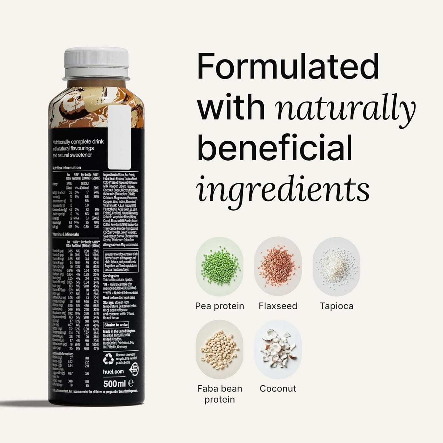 Huel Black Edition Ready-to-Drink | Iced Coffee Meal Replacement Shake | 35g High Protein Drink | 27 Vitamins & Minerals, Vegan, Gluten Free | Plant Based | High Fiber, Low Sugar | 16.9 Fl Oz, 12 Pack