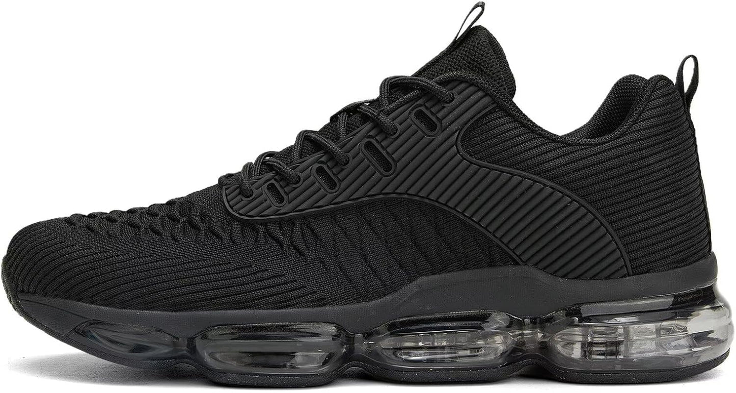 Mens Running Shoes Air Low Top Comfort Walking Lace Up Sneakers Breathable Fashion Tennis Sport Gym Fitness Cross Trainers