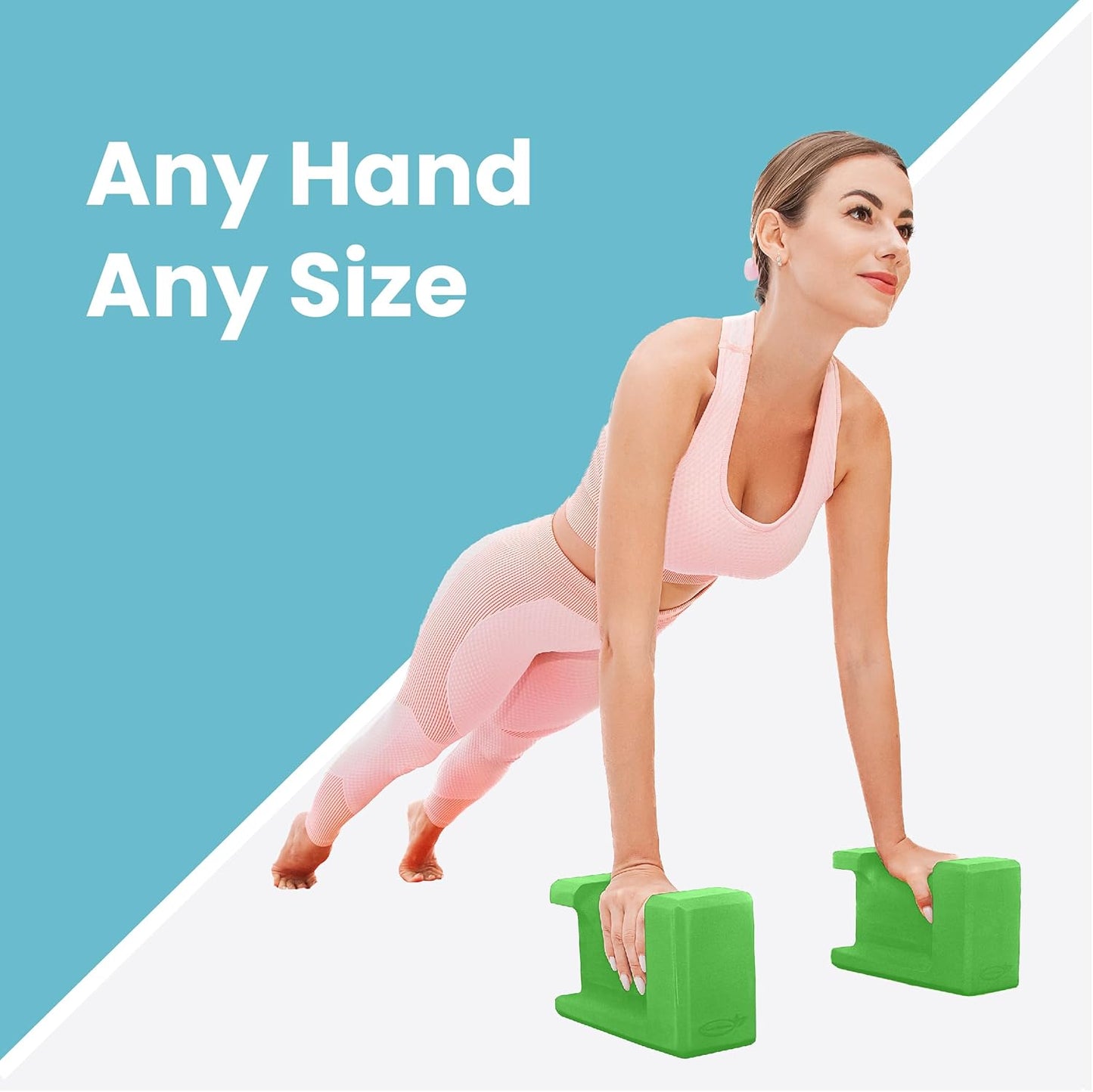 Ergo Yoga Blocks, Relieve Wrist Pain, Improve Comfort and Grip, Contoured Design, Pilates Exercise Balance & Stretching