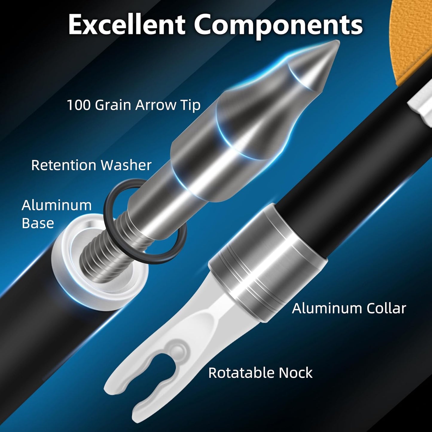 SUNYA 12-Pack 30 Inch Carbon Arrows Spine 500 or 400 for 40-60 LBS Bows｜Switch to Recurve/Compound Modes, Anti-Loose O-Ring & TPU Vanes for Hunting/Target Practice