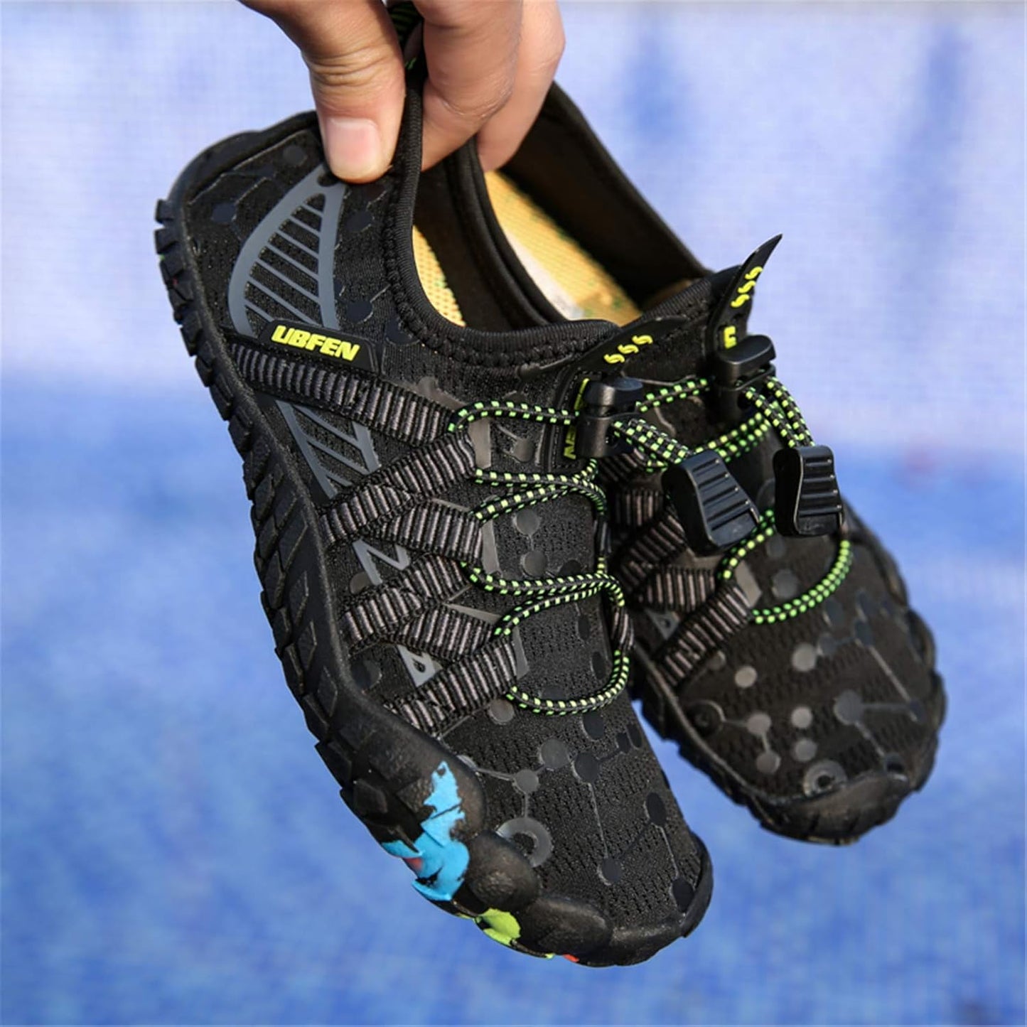 UBFEN Water Shoes for Kids Boys Girls Aqua Socks Barefoot Beach Sports Swim Pool Quick Dry Lightweight Toddler Little Big Kid