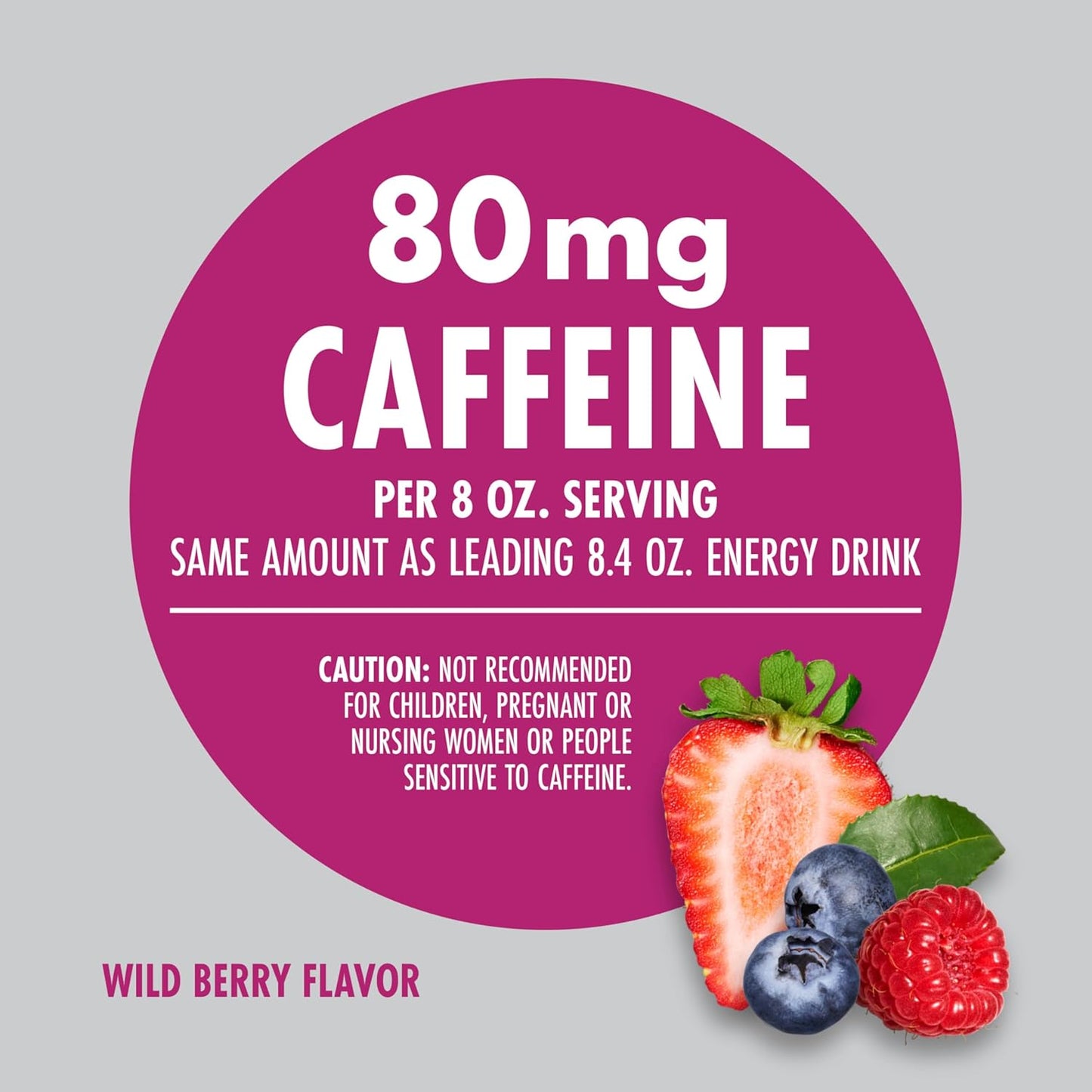 V8 +Energy Wild Berry Juice Energy Drink, 8 fl oz Can (6 Pack)