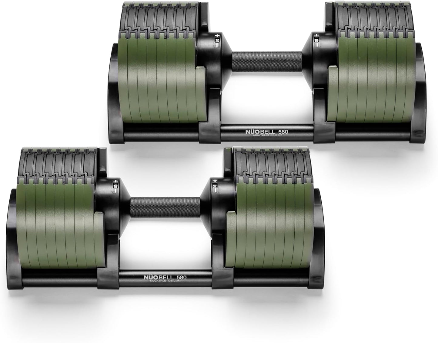 NÜOBELL® Adjustable Dumbbell Set, 5-50 LB or 5-80 LB, Easy Twist 2024-25 Model, All-In-One Weights Set (Pair) for Home, Original Manufacturer