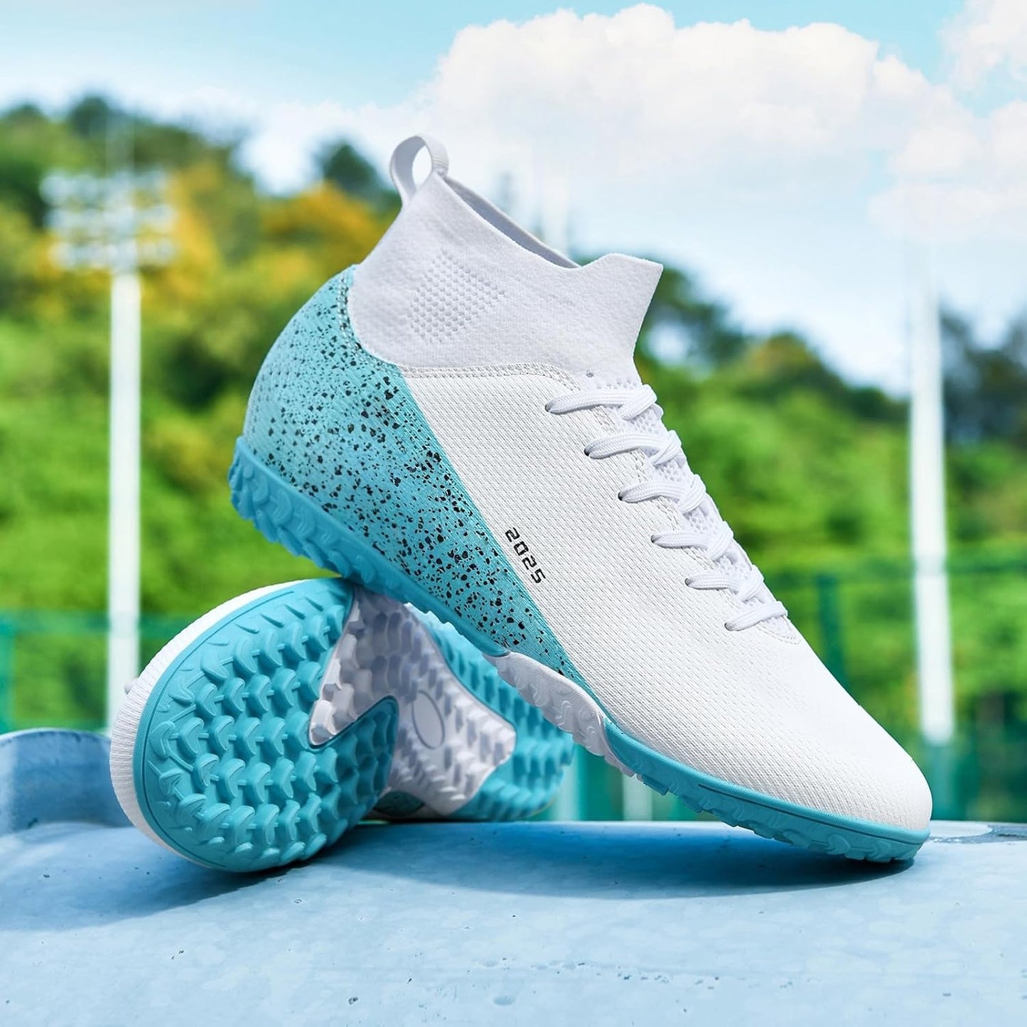 Soccer Cleats for Mens Womens Indoor Soccer Shoes Unisex Baseball Turf Shoes Youth Rugby Shoes Adult AG FG TF Football Boots Wide Training Sneaker