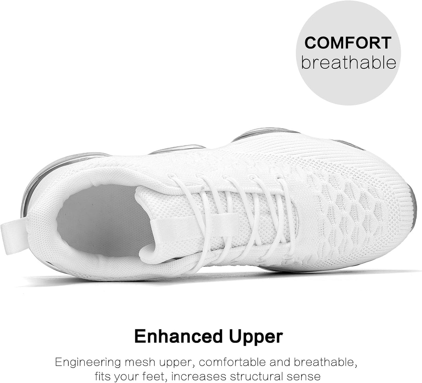 Men's Air Cushion Running Shoes Breathable Tennis Fashion Sneakers Non Slip Workout Casual Sport Shoes Gym Training Comfortable Walking Shoes