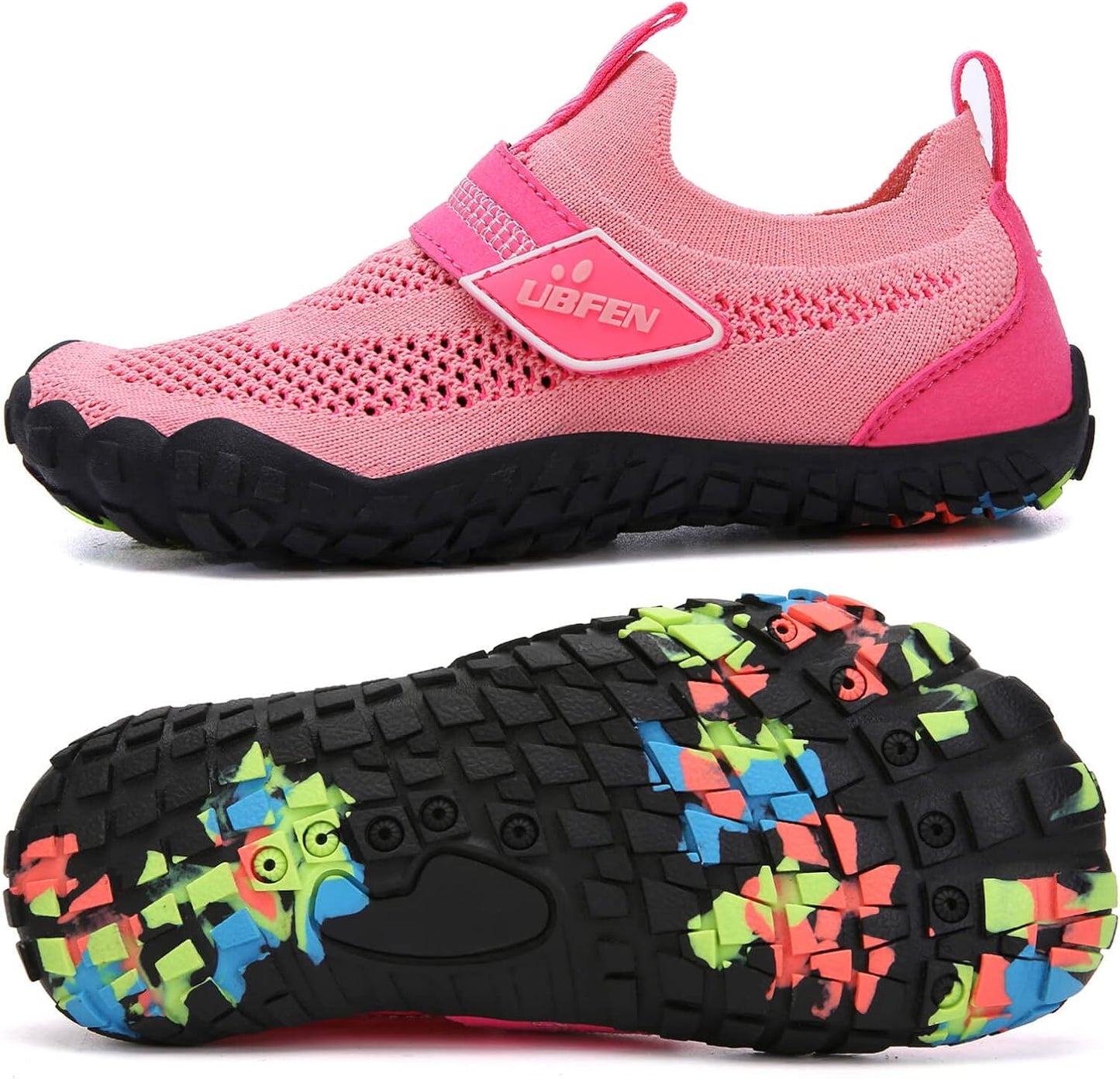 UBFEN Water Shoes for Kids Boys Girls Aqua Socks Barefoot Beach Sports Swim Pool Quick Dry Lightweight Toddler Little Big Kid