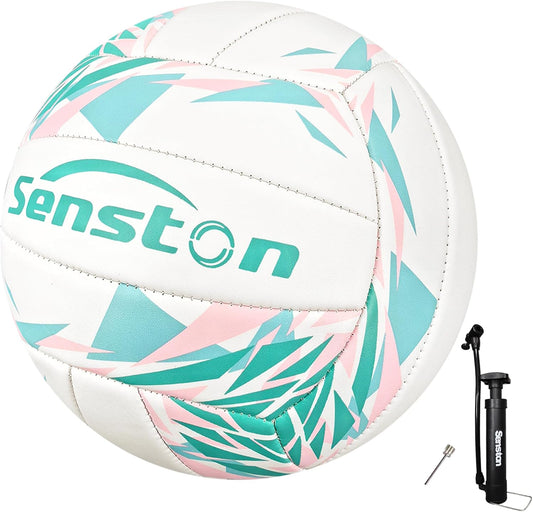 Senston Premium PVC Volleyball Size 5 – Indoor/Outdoor Volleyball, All-Weather Durable Design for Training, Practice & Beach Games (Meets Official Size Standards)