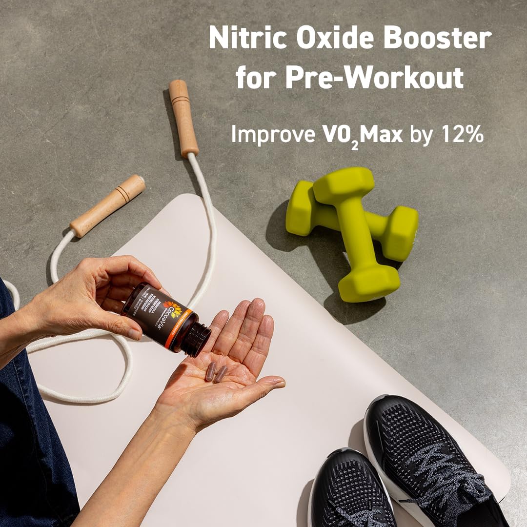 CocoaVia Cardio Health Supplement, 30 Day, 500mg Cocoa Flavanols, Support Heart Health, Boost Nitric Oxide, Blood Circulation, Energy, Vegan, Dark Chocolate, 60 Capsules