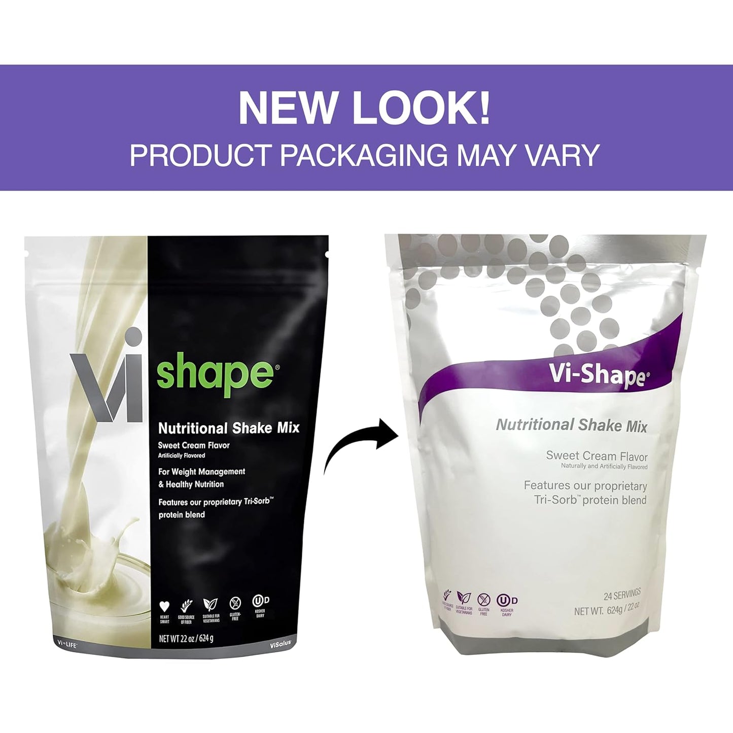 Vi Shape Original Nutritional Shake Mix Sweet Cream Flavor | 22oz (4 Bags, 96 Servings)