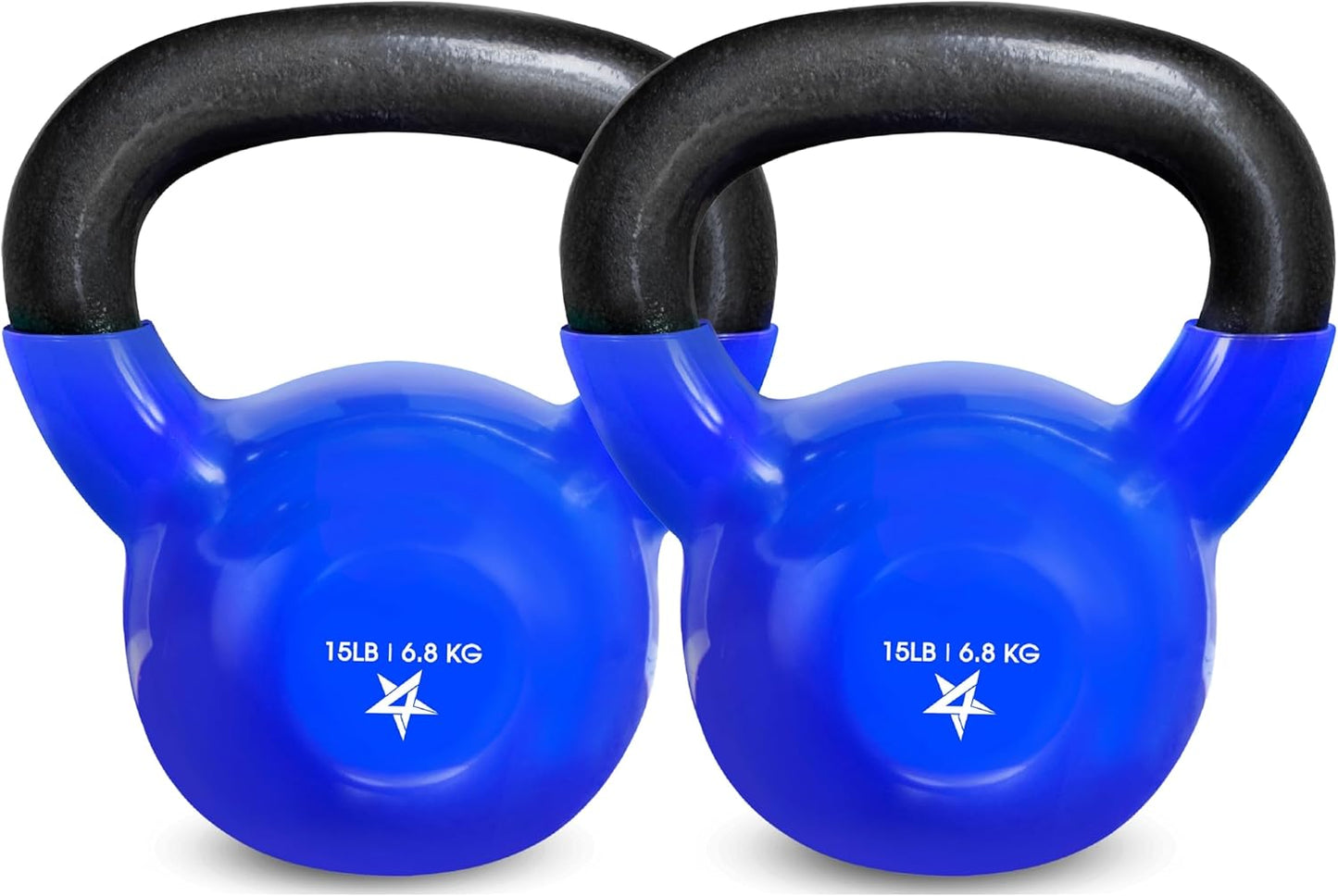 Yes4All 5-100 LB Kettlebells Vinyl Coated Cast Iron for Dumbbell Weights Exercises, Gym, Fitness, Full Body Workout Equipment Push up, Grip and Strength Training