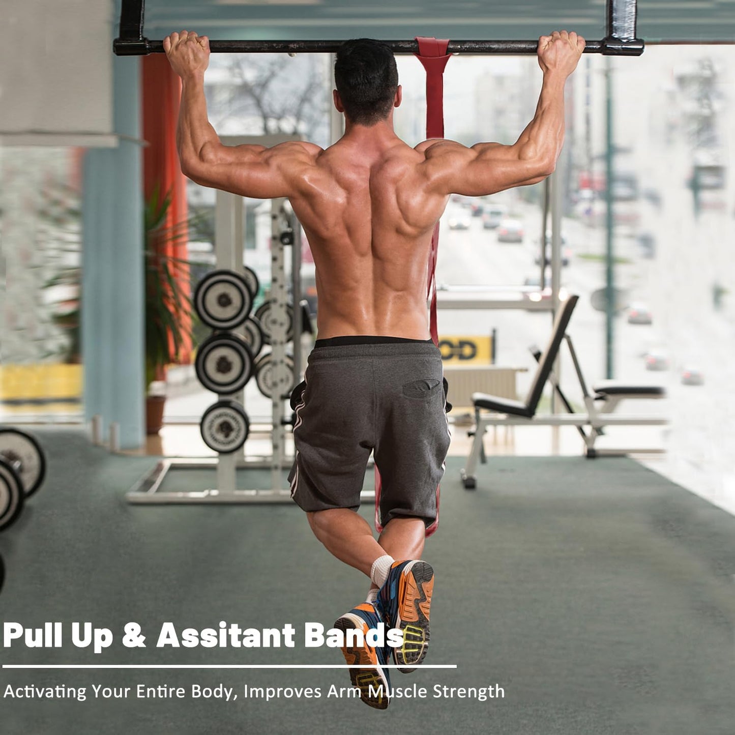 Resistance Bands, Pull Up Assist Bands - Workout Bands, Eexercise Bands, Long Resistance Bands Set for Working Out, Fitness, Training, Physical Therapy for Men Women