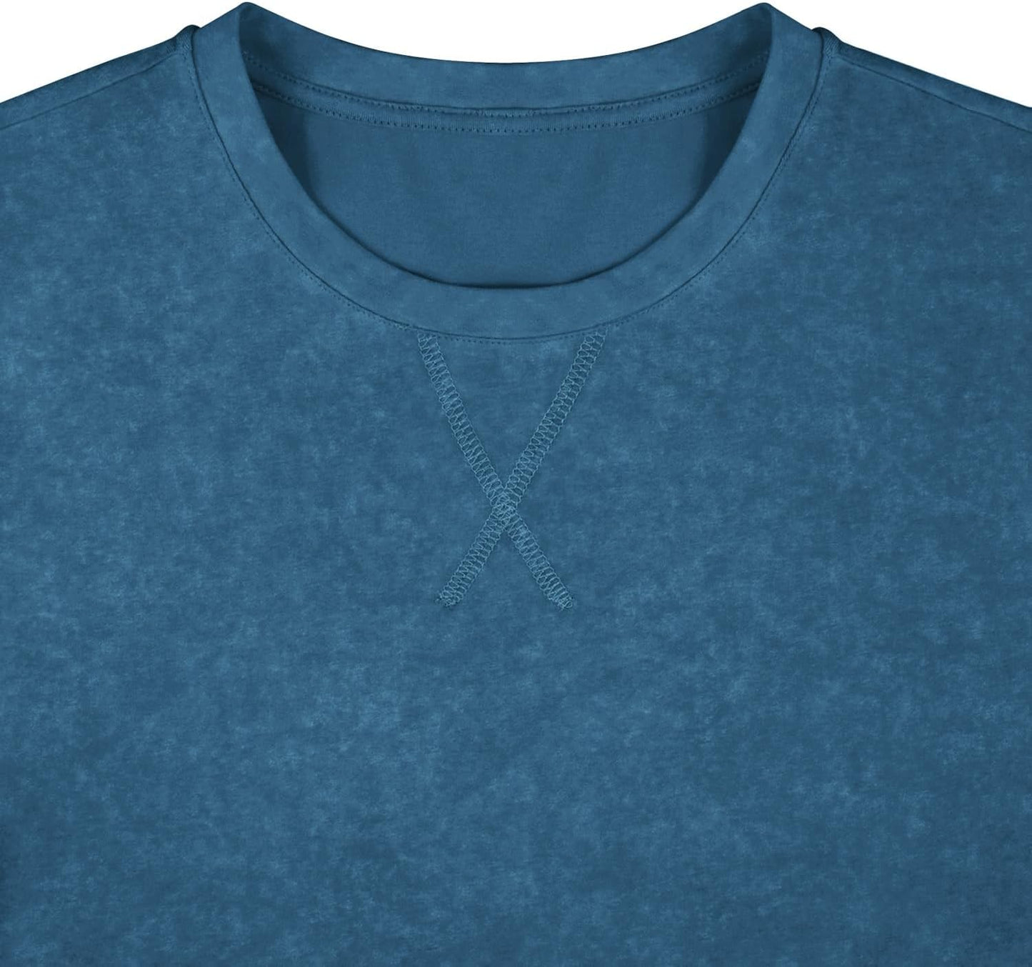 LOGEEYAR Men's Athletic Washed T-Shirts Basic Crew Neck Tees Tops Causal Distressed Cotton T Shirts for Men