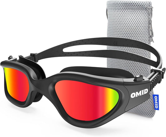 OMID Swim Goggles, P2 Polarized Swimming Goggles for Men Anti-fog Goggles Swimming for Adult Women