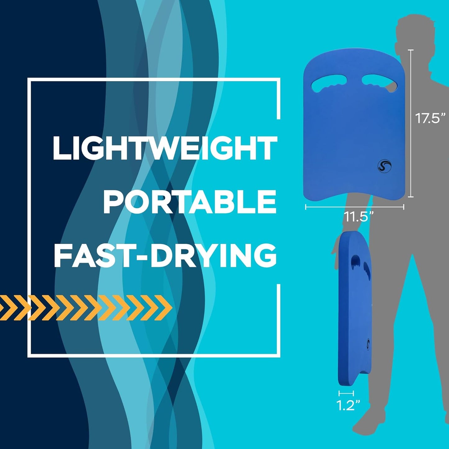 Sunlite Sports Swimming Kickboard - One Size Fits All - A Great Training Aid for Children and Adults