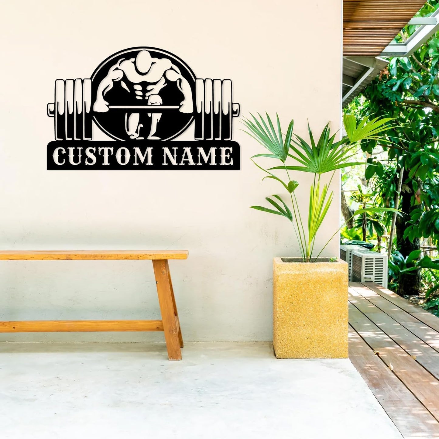 Customized Metal Gym Name Sign, Personalized Sports Room Wall Art,Metal Gym Sign,Unique Fitness Wall Sign, Gym Lovers Unique Gift, Gym Wall Art,Training Center Sign (Style-14)