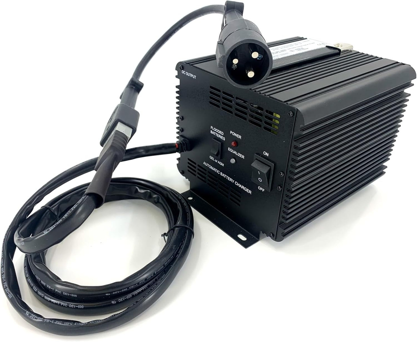 48 Volt Charger with Round 3-Pin Connector for Star Car Electric Golf Vehicles (JAC1548H-STAR)