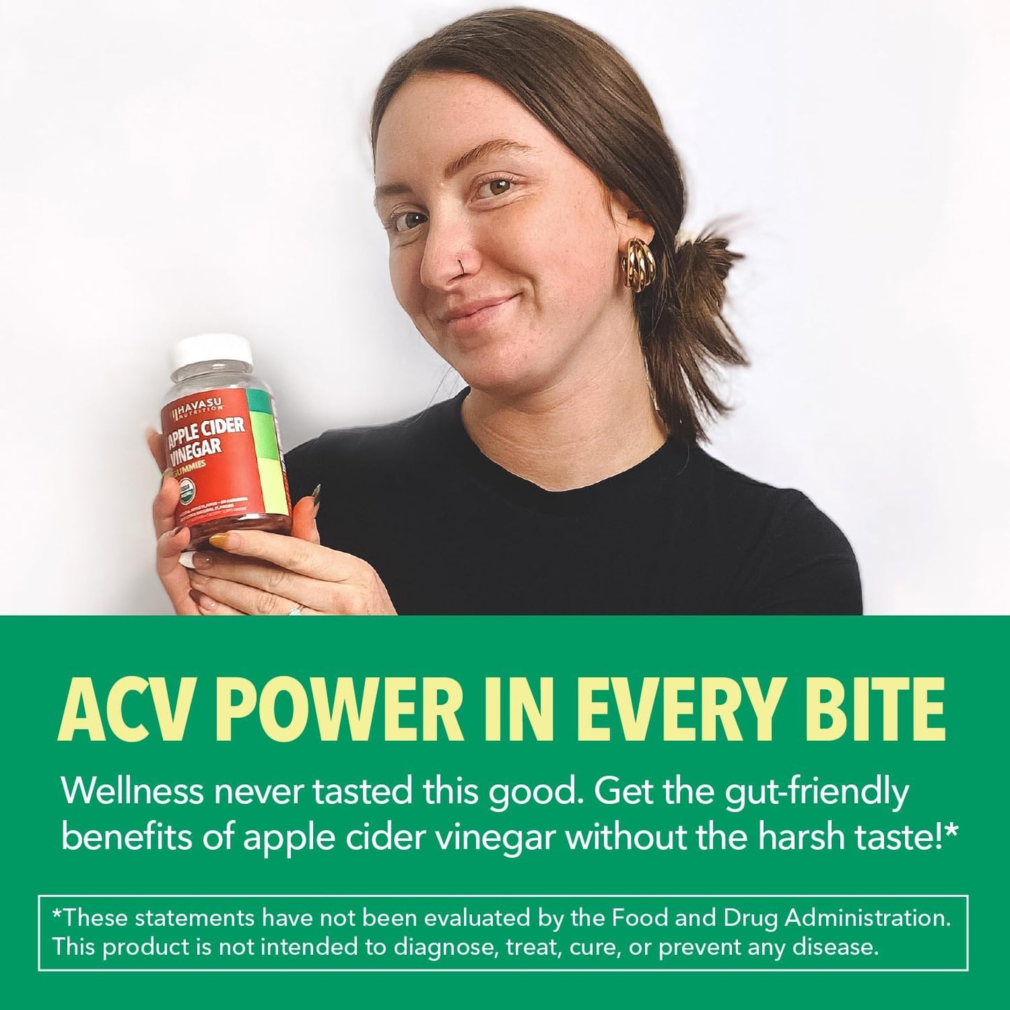 Apple Cider Vinegar Gummies - Organic ACV Vitamins for Digestive Health, Metabolism & Gut Support - 30 Count - Vegan, Non-GMO, Gluten-Free - Delicious Flavor & No Harsh Taste - 15 Day Supply