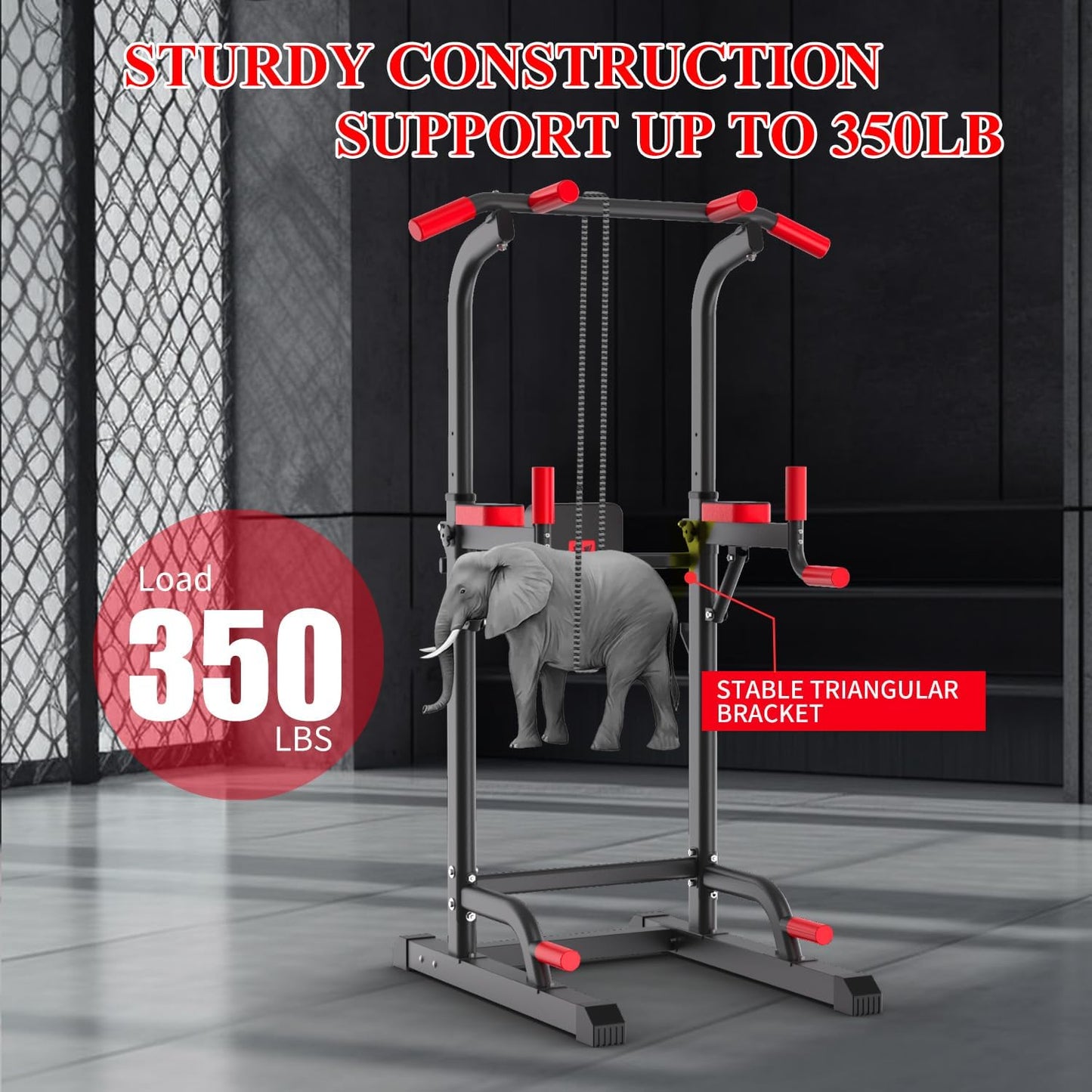 K KiNGKANG Power Tower Dip Station, Multi-Function Assistive Trainer Pull Up for Home Gym Muscle Building and Beginner Exercises,Load 450LBS