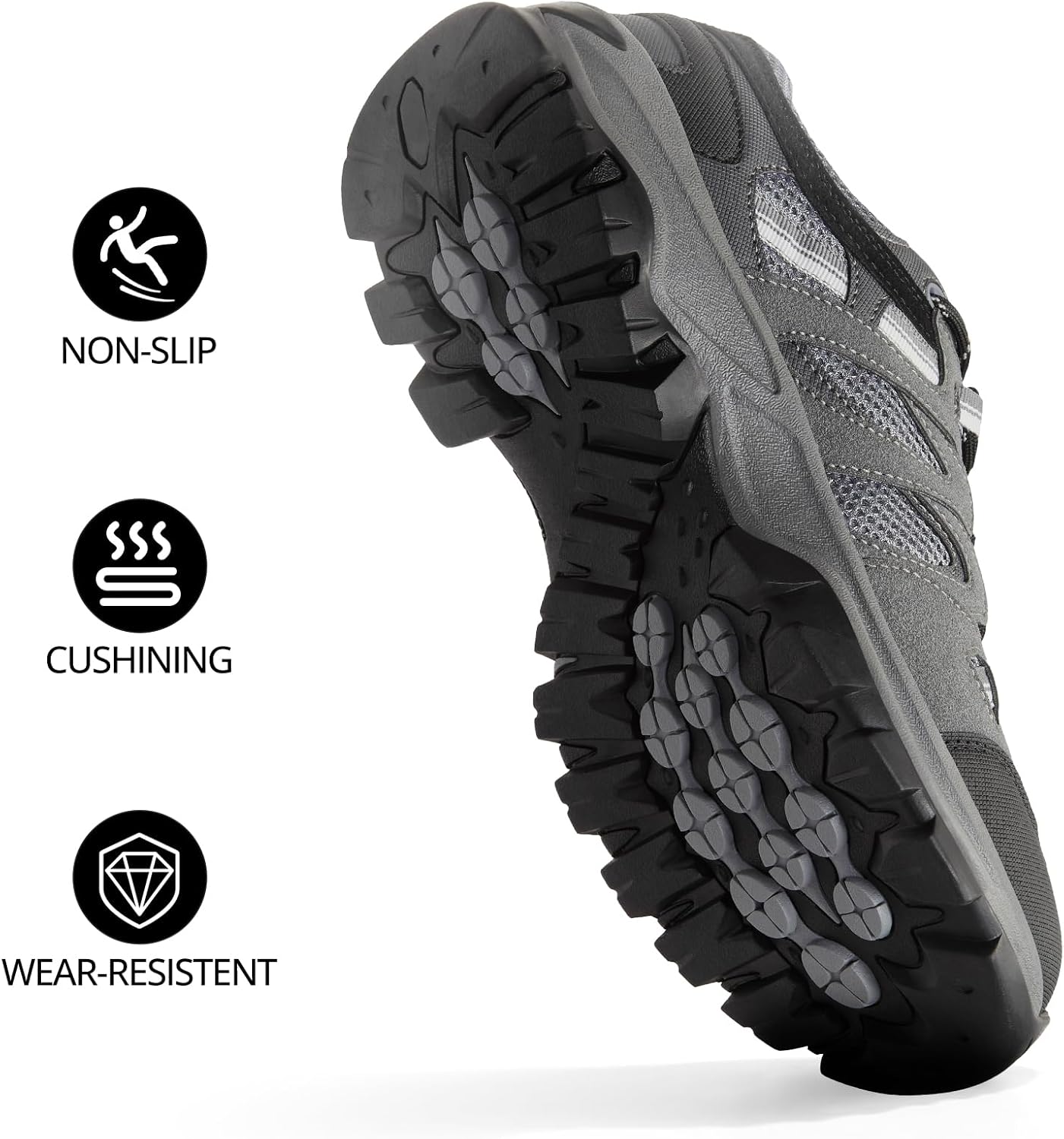 CAMELSPORTS Mens Hiking Shoes Walking Shoes for Men Outdoor Leather Mesh Lightweight Trail Sneakers