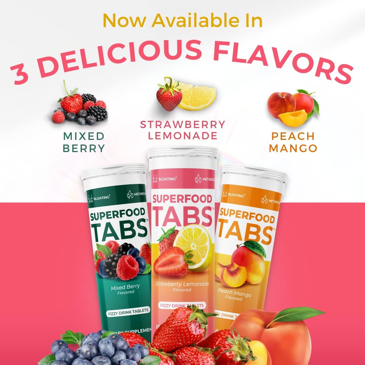 Superfoods Company Detox Cleanse Drink - Supplement for Women & Men - Support Healthy Weight, Digestive Health, Cravings & Bloating Relief - Strawberry Lemonade Flavor [60 Tablets]