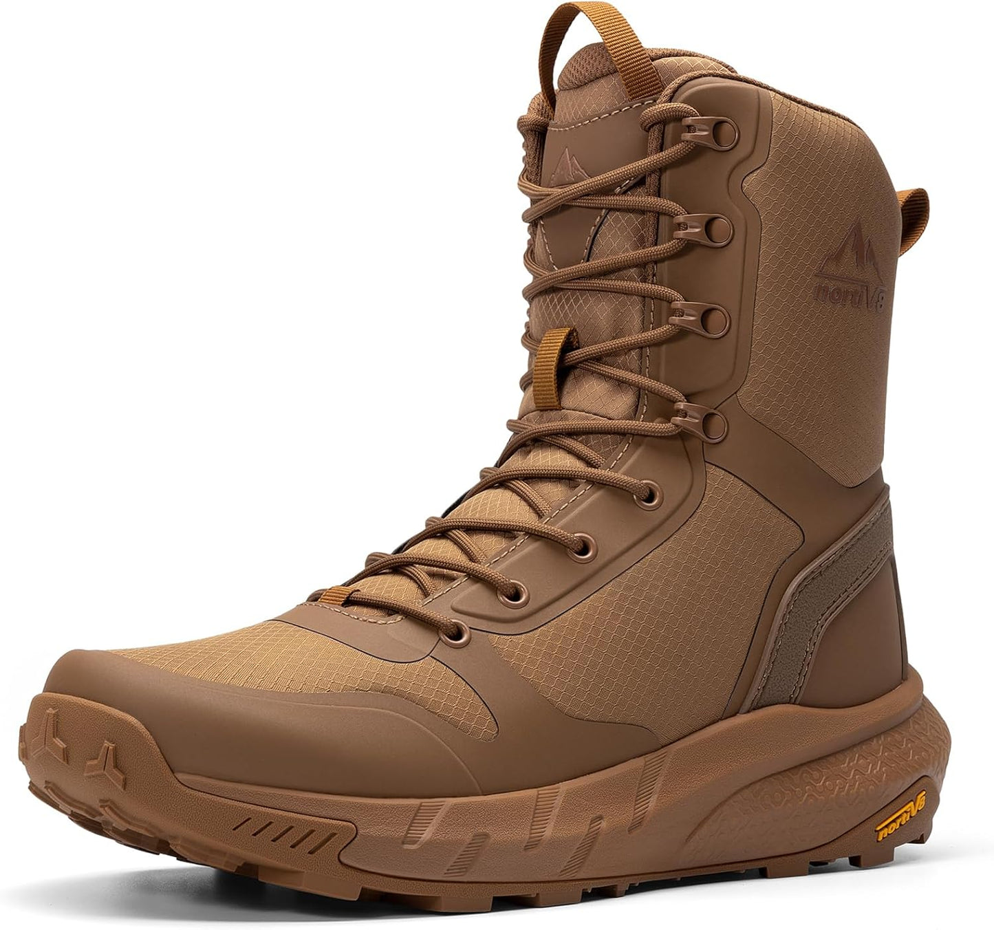 NORTIV 8 Men's Military Tactical Boot Lightweight Comfortable Boots for Work All Day Side Zipper Motorcycle Combat Hiking Boots Metrostrike(8-9 Inches)