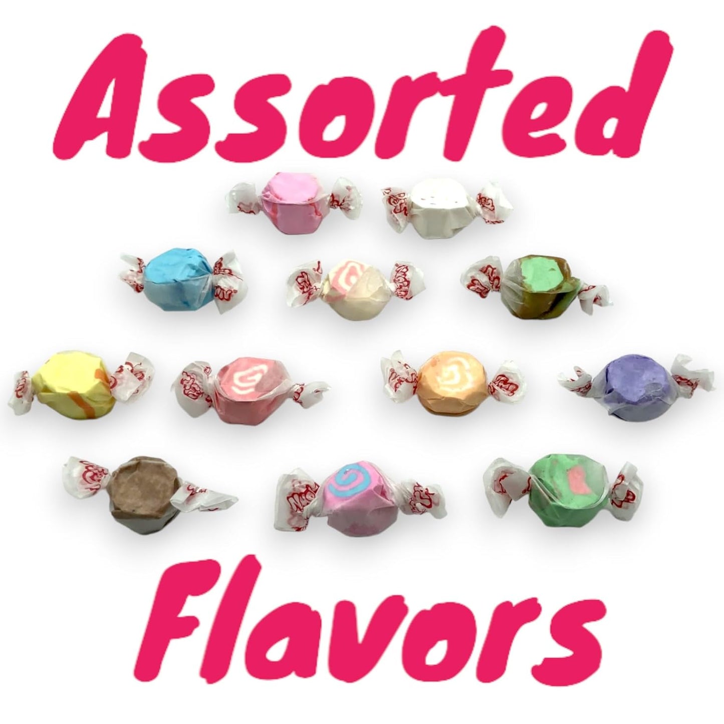 Klub Bulk Gourmet Salt Water Taffy Candy – 1.5 lbs Assorted Flavors Individually Wrapped, Perfect for Parties and Events – Premium Salt Water Taffy, Peanut Free and Gluten Free(24 oz)