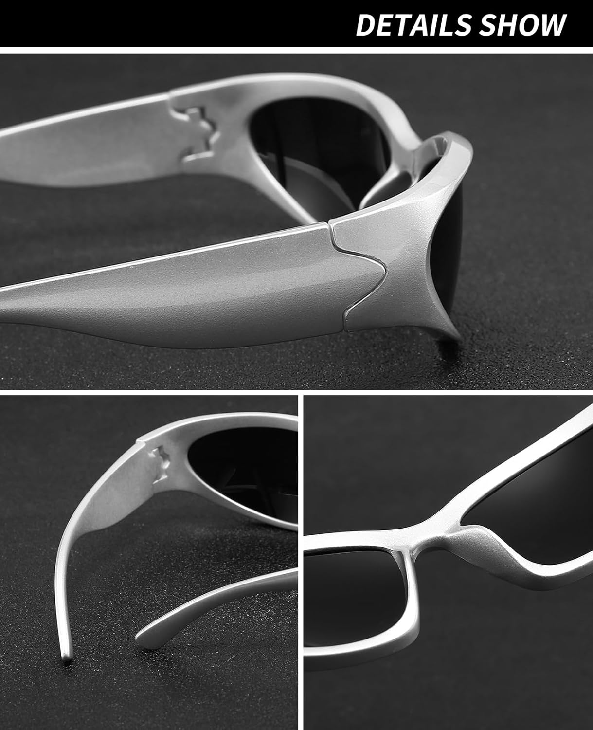 SOAR&EAGLE Y2K 3Pack Polarized sunglasses Wrap Around Men's Women's sunglasses Fashion Sport Shades Sun Glasses