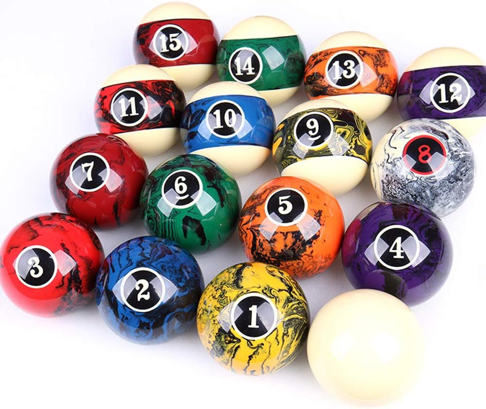 CUPPA Professional Pool Balls/Billiard Balls Set, Complete 16 Balls for Pool Tables