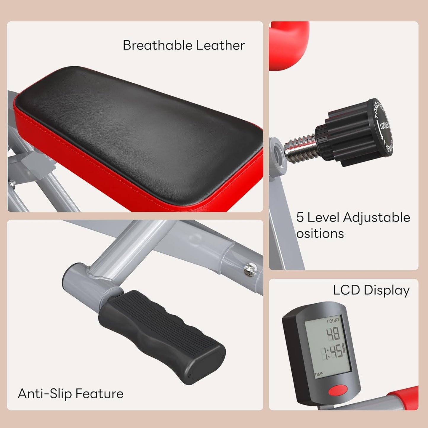 SogesPower Squat Machine for Home Gym, Squat Rowing Machine with Adjustable Resistance and Optional Full Motion, Squat Assist Trainer for Glutes & Legs Workout, Up to 330lbs