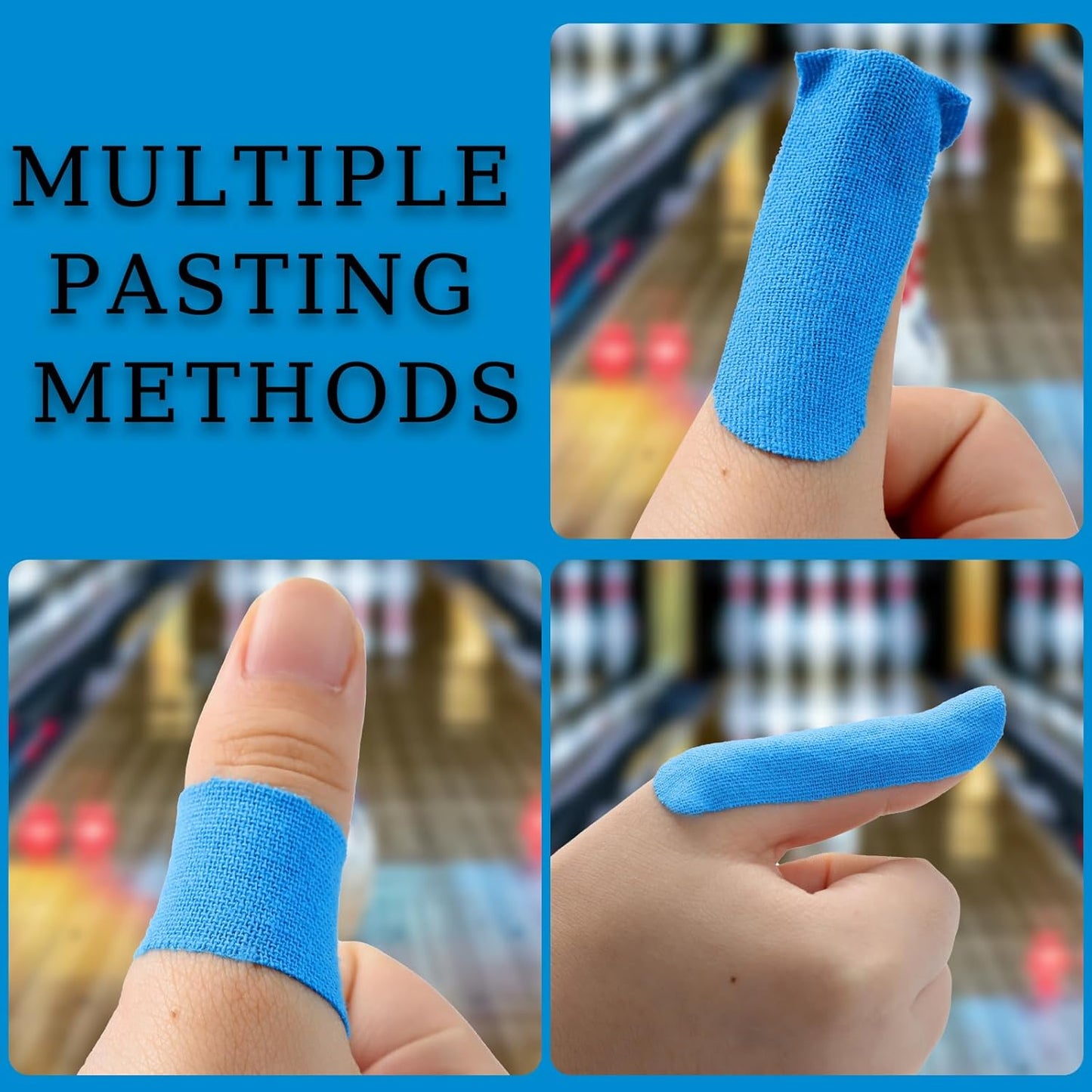 120Pieces Bowling Thumb Tape Blue Bowling Finger Tape Durable Bowling Tape Elastic Bowling Thumb Protector Bowling Tape Thumb Protective Performance Tape for Bowlers Exercise Sport