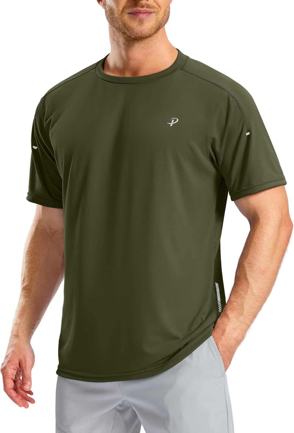 Pudolla Men's Workout Running T-Shirts Lightweight Quick Dry Athletic Gym Shirts for Men Short Sleeve Sport Tee Tops