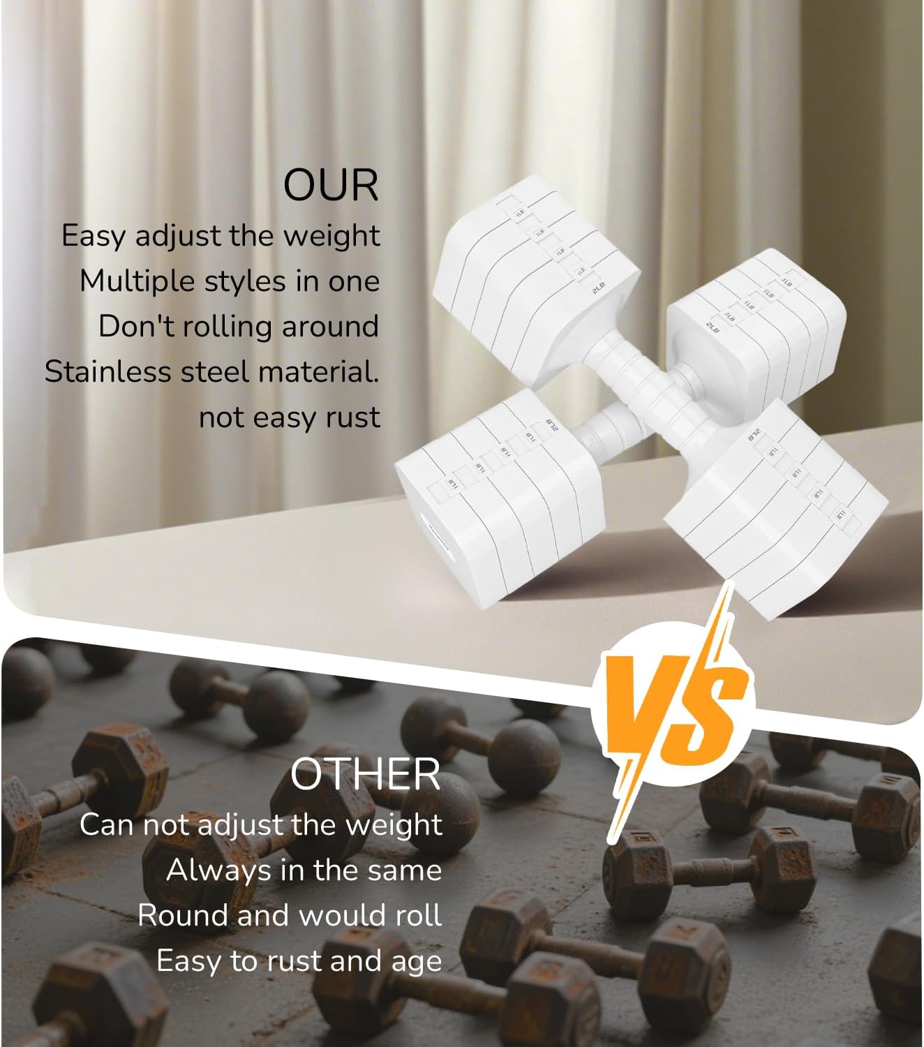 Adjustable Dumbbell Set for Women Men 16LB 20LB Hand Weights Dumbbells Sets Woman Exercise Fitness dumbbell Adjust dumbbells set of 2 for Home Gym Workout Strength Training Equipments