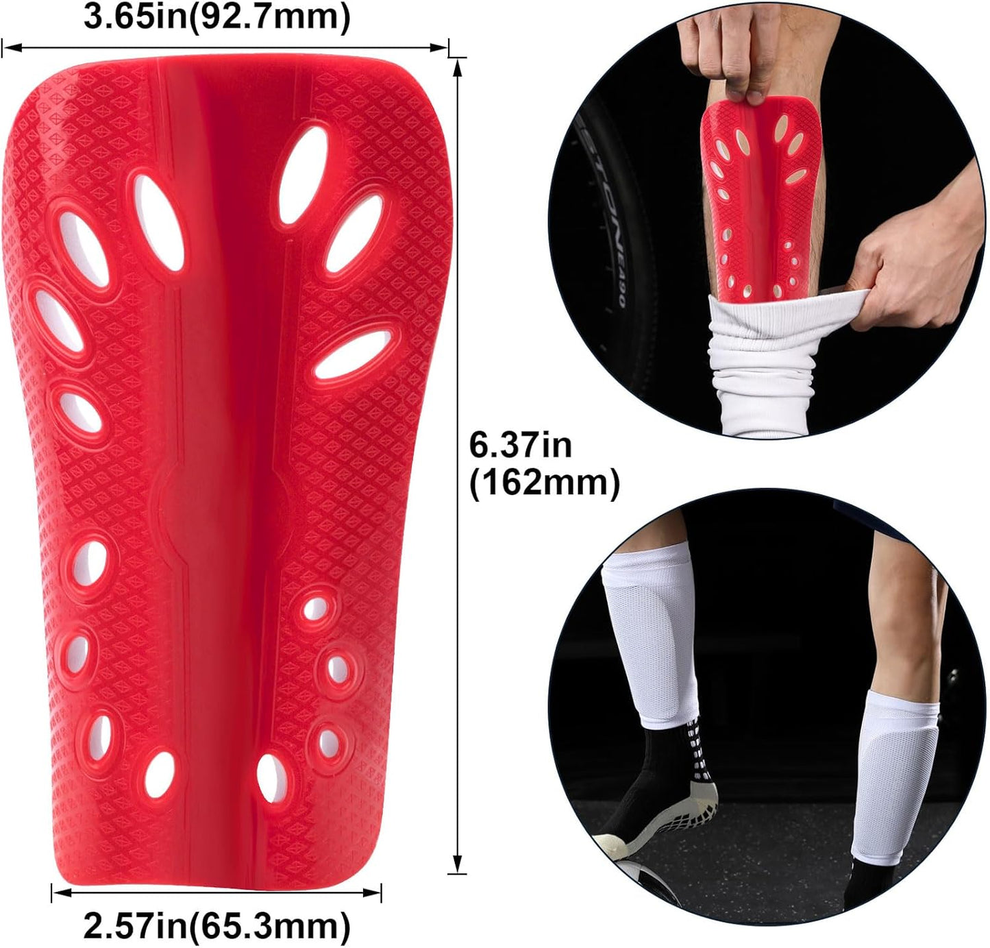 ANCIRS 2 Pair Soccer Shin Guards for Youth, Breathable Shin Guard Sleeves for Football Games, Protective EVA Cushion for Youth Men & Women