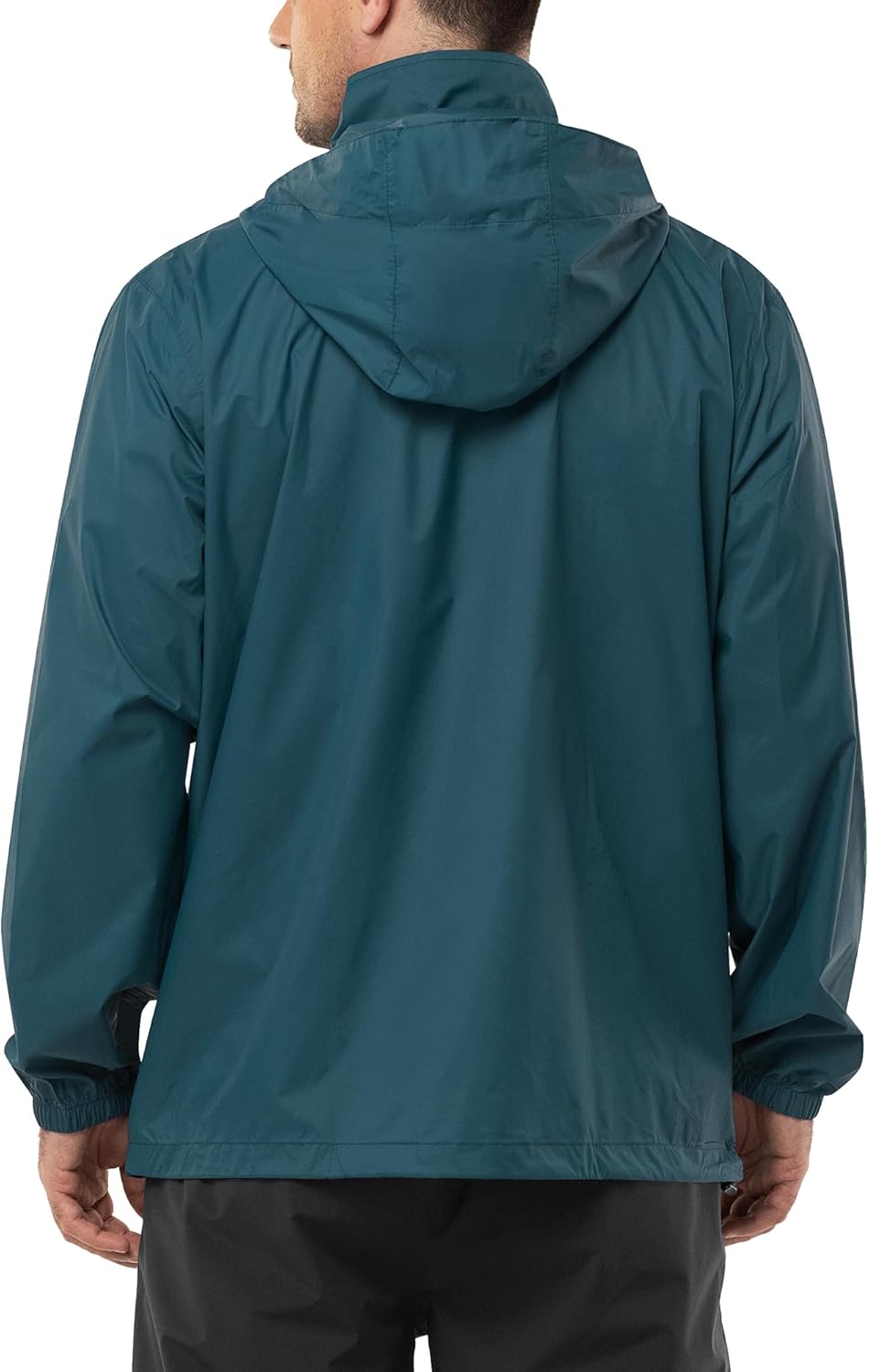 Outdoor Ventures Men's Rain Jacket Waterproof Lightweight Packable Rain Shell Raincoat with Hood for Golf Hiking Travel