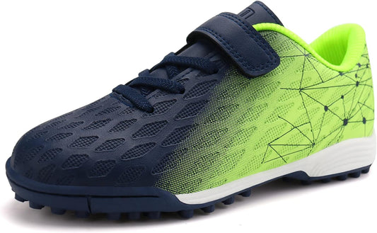 brooman Kids Indoor Soccer Shoes Boys Girls Soccer Cleats Athletic Turf Shoes
