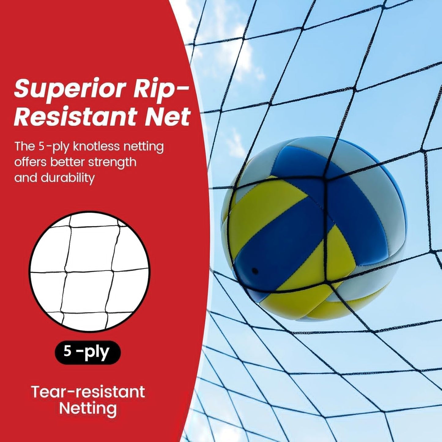 Volleyball Training Equipment, Volleyball Practice Net System Update Freely Adjustable, Portable Volleyball Net for Backyard Indoor Outdoor Hitting Serving Passing Practice