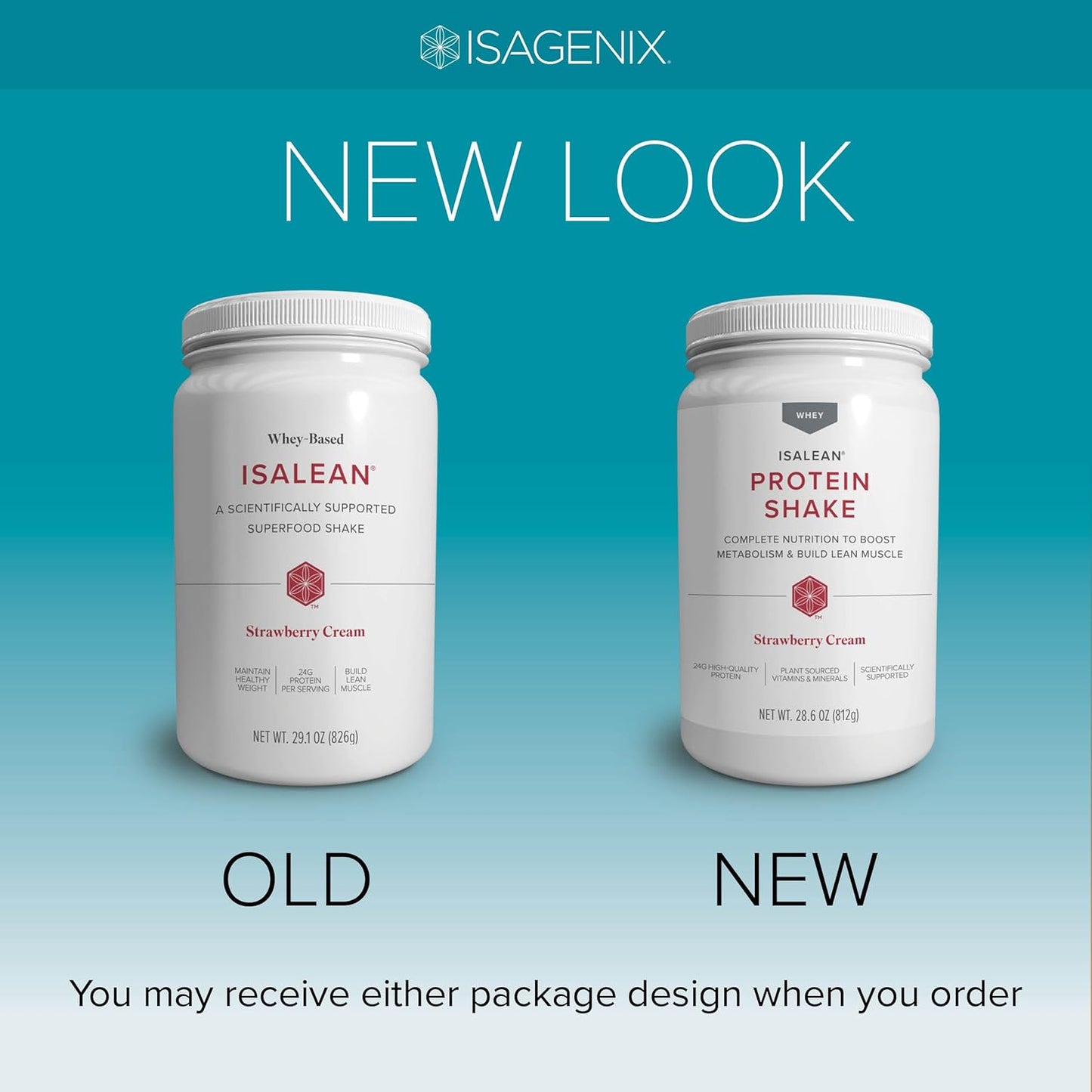 IsaLean Protein Shake - Complete Superfood Meal Replacement for Maintaining Healthy Weight and Lean Muscle Growth with 24 Vitamins and Minerals - 28.6 oz - 14 Meal Canister (Strawberry Cream)