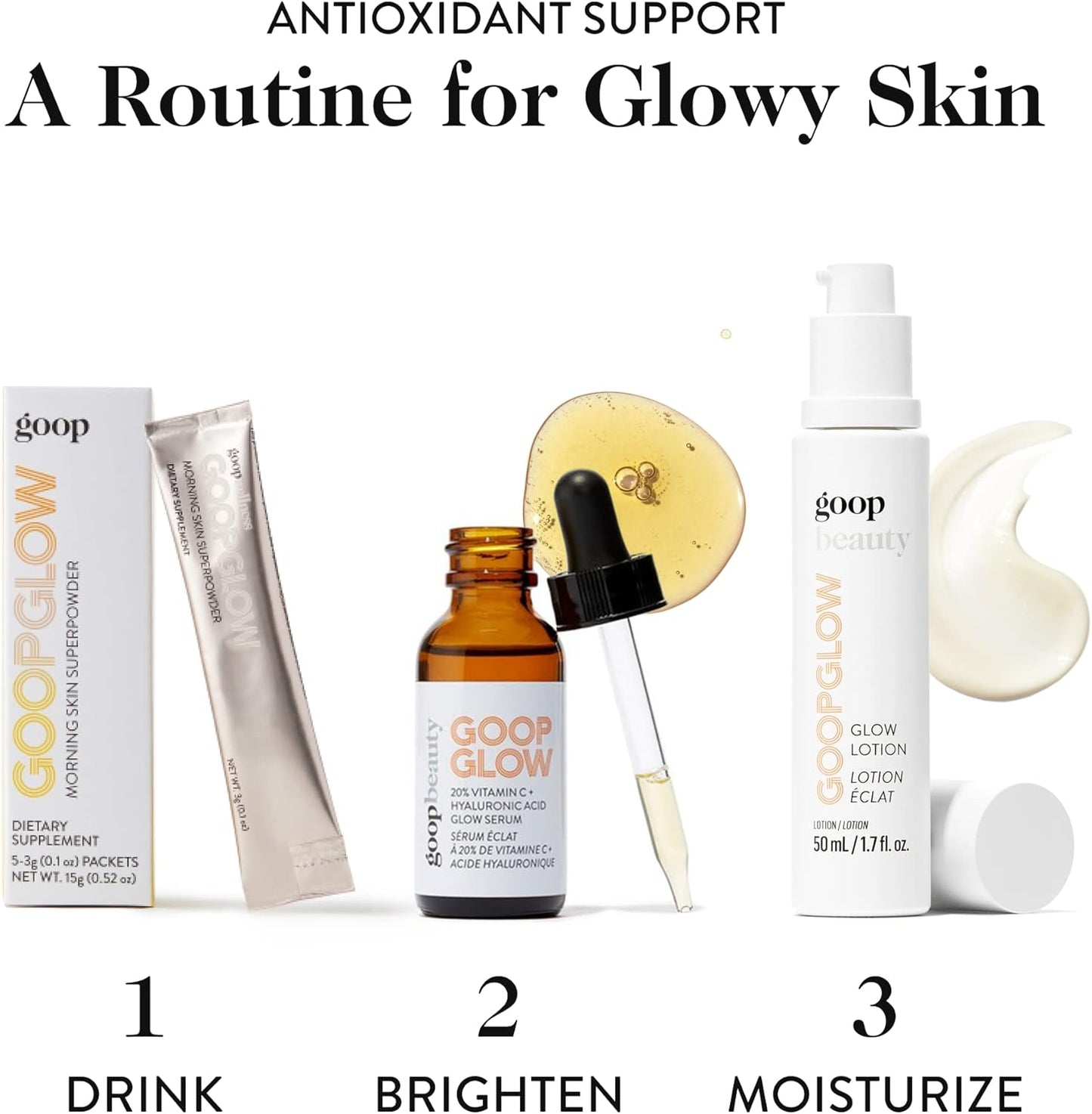 goop Beauty Morning Skin Drink Mix | Beverage Powder to Protect Against Signs of Aging | Vitamin C & E | Lemon Verbena & Orange Flavor | Non-GMO, Gluten-Free, & Vegan | 30 Pack