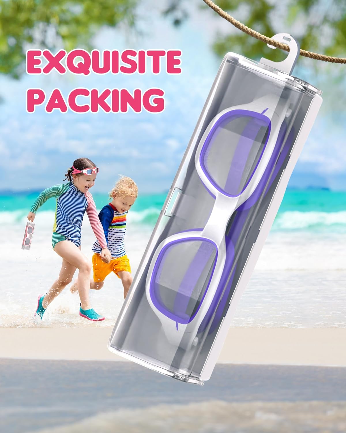 Kids Swim Goggles,Swimming Goggles for Kids 6-14, Anti-Fog UV Protection Pool Glasses for Boys Girls