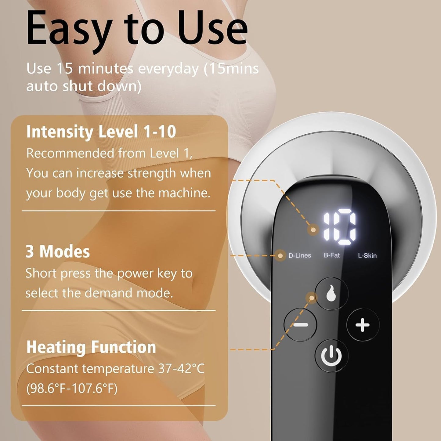 Cellulite Massager, Body Sculpting Tool, Cordless Handheld Body Cellulite Remove for Belly, Fat, Waist, Leg, Butt, Arm - Gifts for Women Mum