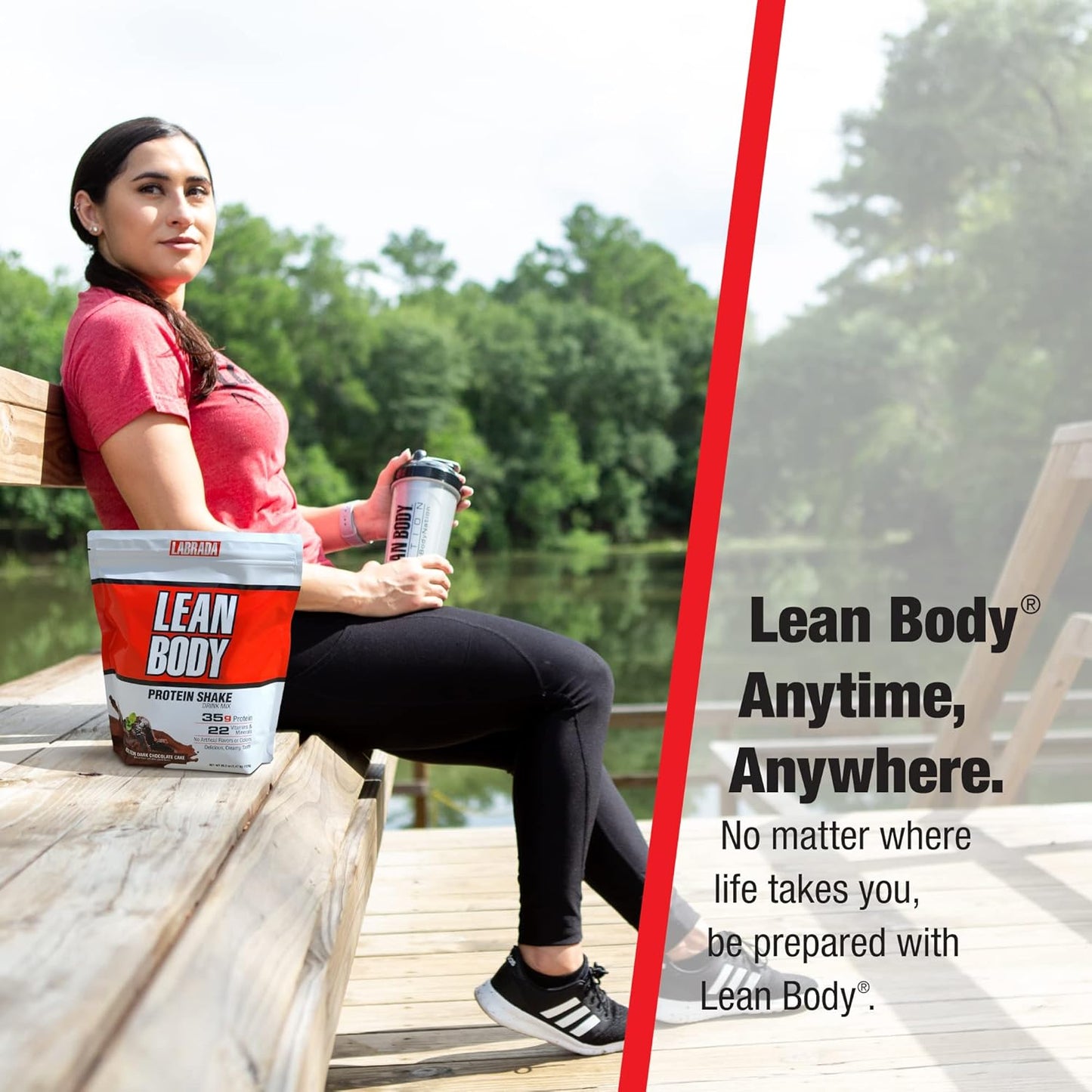 Lean Body All-in-One Chocolate Protein Shake. 35g Protein, Whey Blend, 7g Healthy Fats & Fiber, 22 Vitamins and Minerals, No Artificial Colors, Gluten Free, (4.6lb) Packaging May Vary