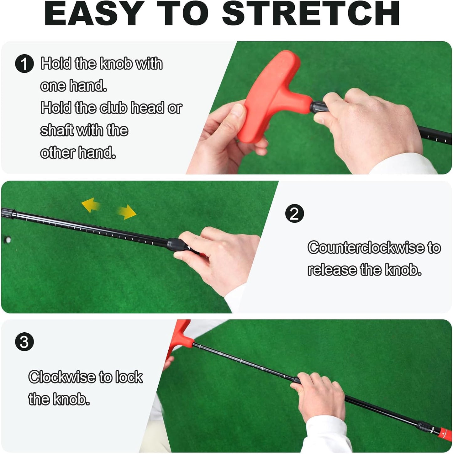 Adjustable Golf Putter, Mini Golf Set - 2 Kids Golf Clubs with 6 Golf Balls & 2 Cup with Flag, Two-Way Kids Putter for Right & Left Handed, Battle Golf for Kids for Youth & Junior Golfer